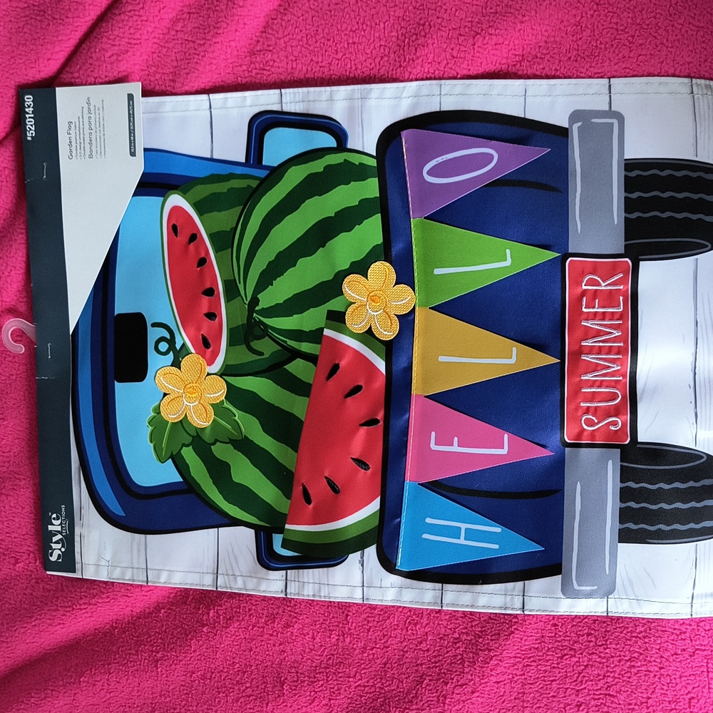 Hello Summer Garden Flag NEW